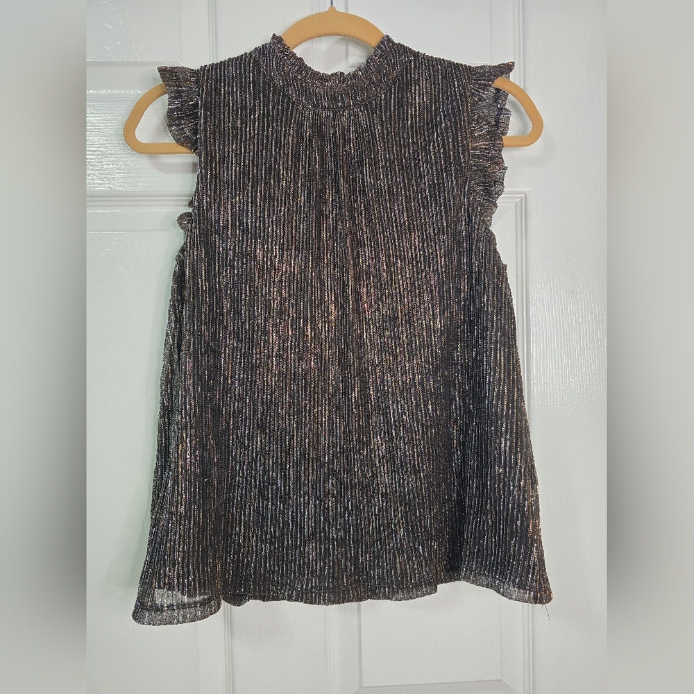 THML Black and Gold Shimmer Top